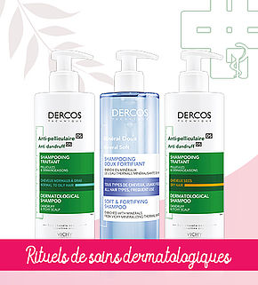 Rituel de soins shampoings Dercos