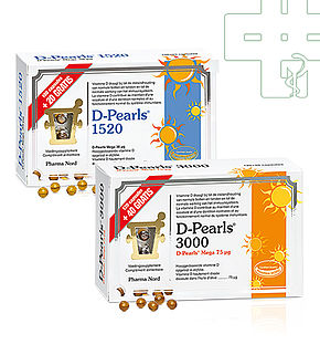 D-Pearls 1520 100 capsules + 20 gratuites ou D-Pearls 3000 120 capsules + 40 gratuites